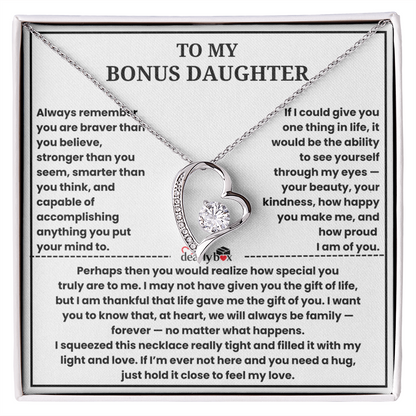 To My Bonus Daughter - "Family Love" Necklace