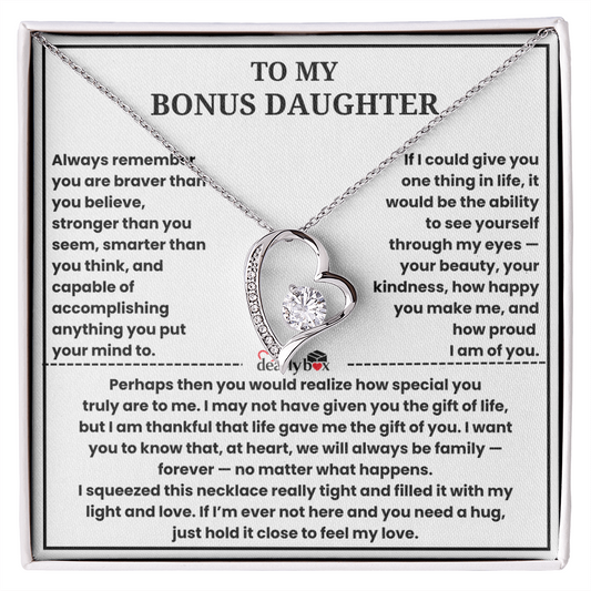 To My Bonus Daughter - "Family Love" Necklace