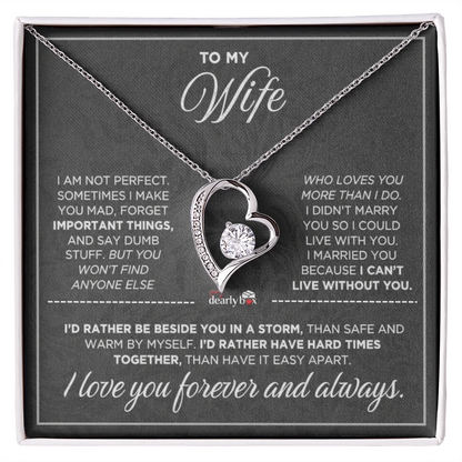 To My Wife - Love You Forever & Always Necklace