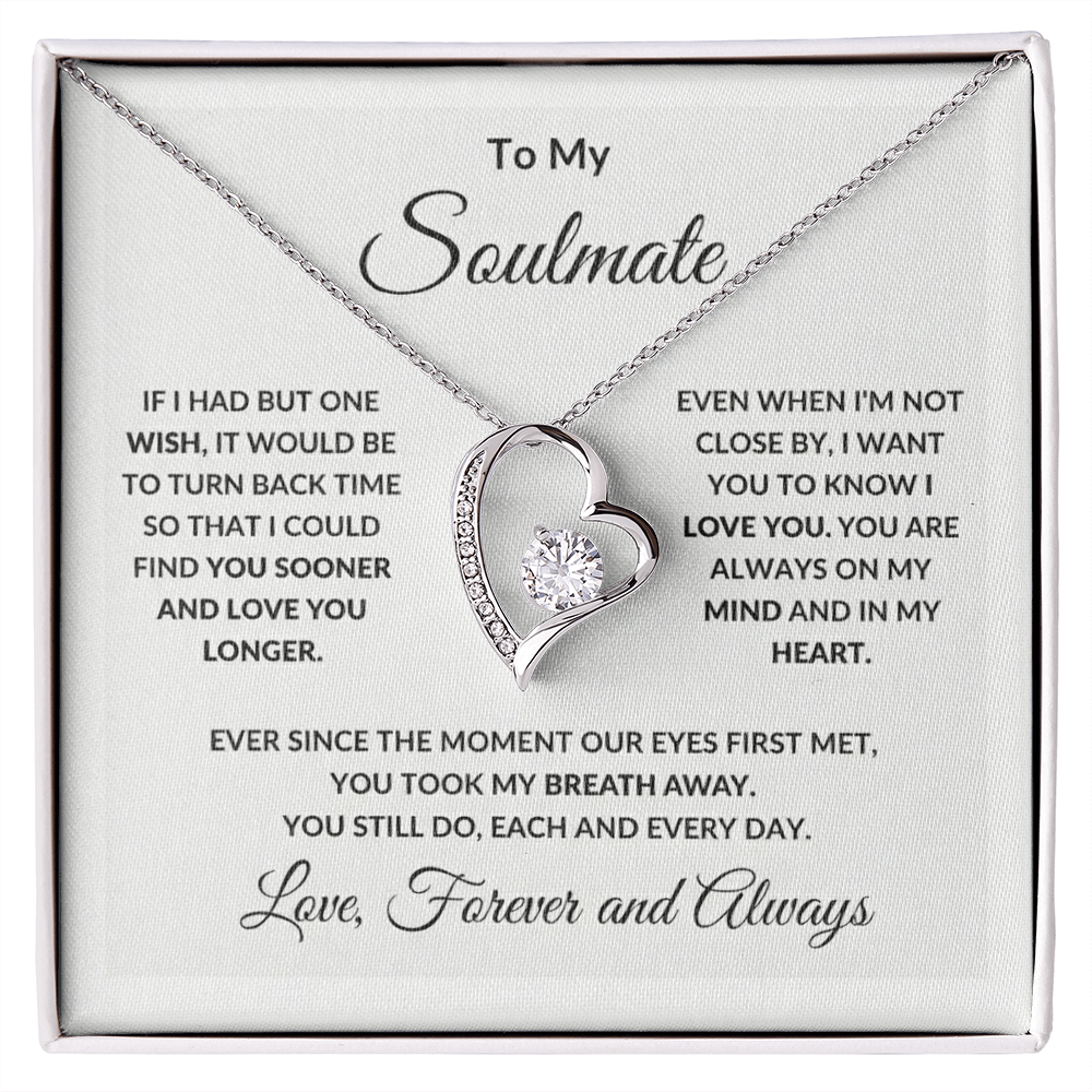 [Almost Sold Out] To My Soul Mate || Love you Forever Heart Necklace