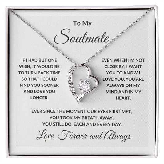 [Almost Sold Out] To My Soul Mate || Love you Forever Heart Necklace