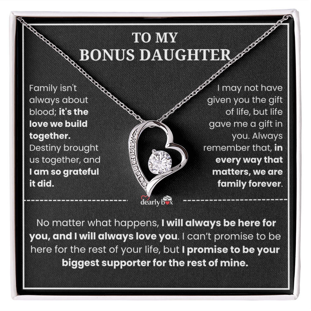 To My Bonus Daughter - "My Family Forever" Necklace