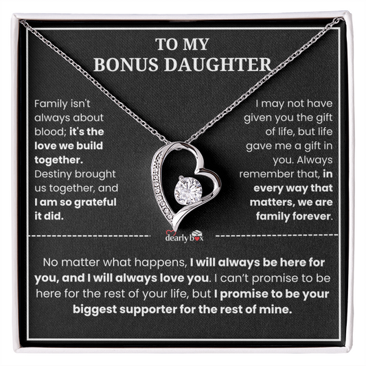 To My Bonus Daughter - "My Family Forever" Necklace