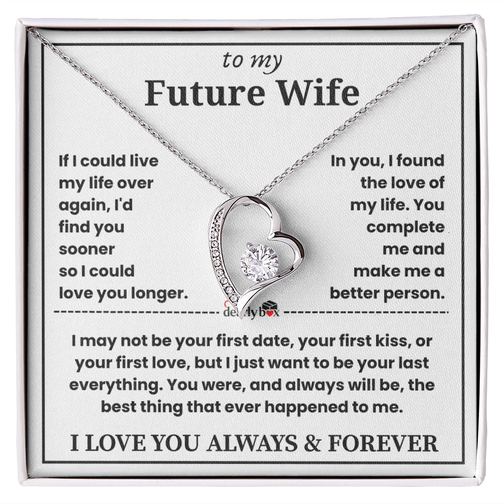 To My Future Wife Necklace - "You Complete Me" Forever Love Gift Set