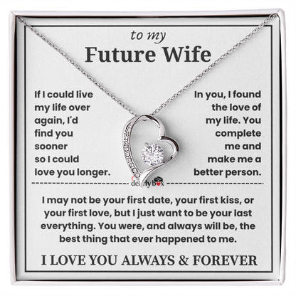 To My Future Wife Necklace - "You Complete Me" Forever Love Gift Set