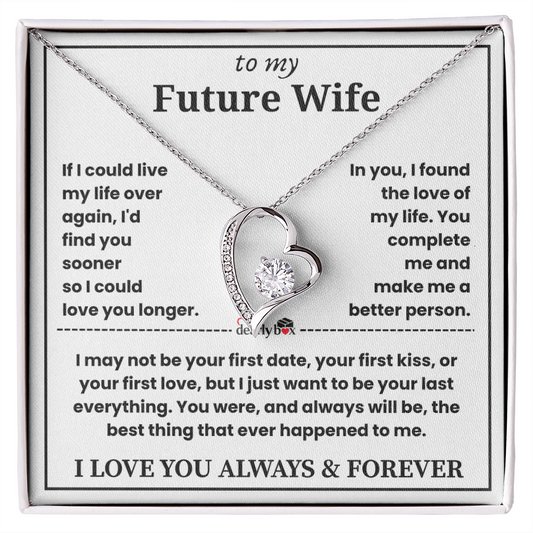 To My Future Wife Necklace - "You Complete Me" Forever Love Gift Set