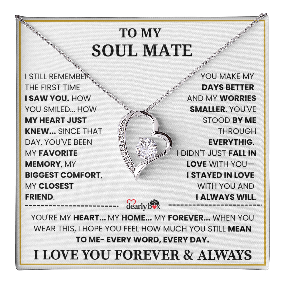 {Almost Sold Out] To my Soul Mate Forever & Always Love Necklace