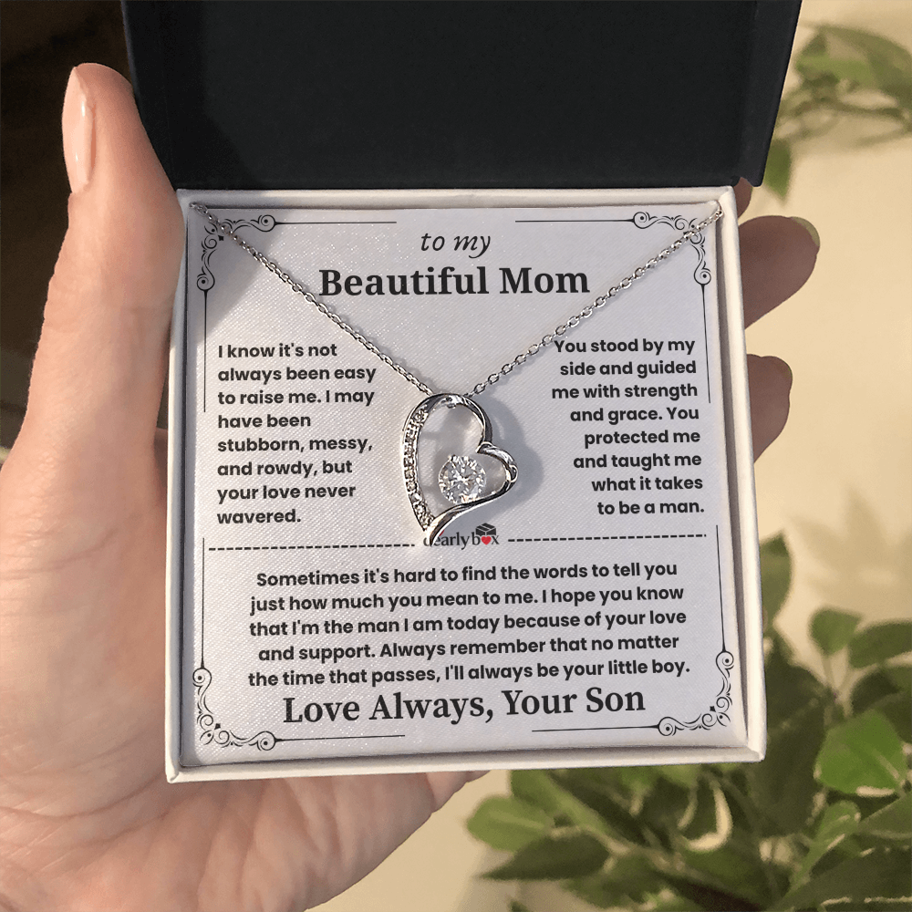 To My Mom - Love Always Heart Necklace