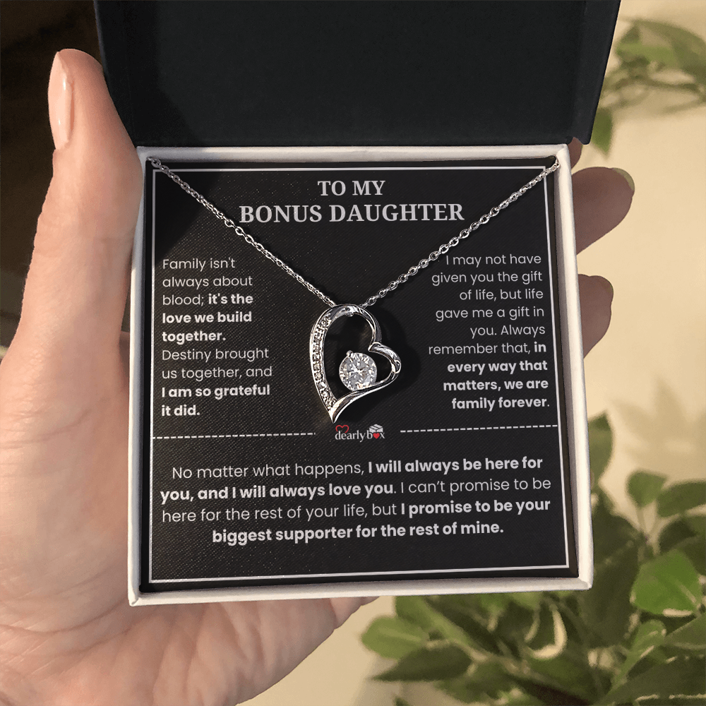 To My Bonus Daughter - "My Family Forever" Necklace