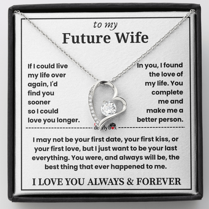 To My Future Wife Necklace - "You Complete Me" Forever Love Gift Set