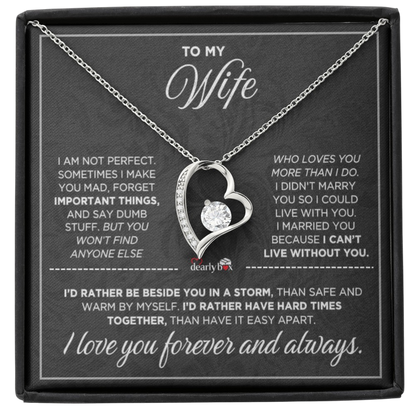 To My Wife - Love You Forever & Always Necklace