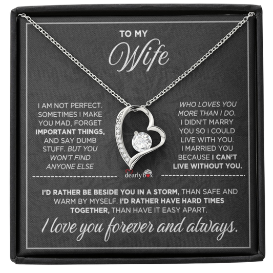 To My Wife - Love You Forever & Always Necklace