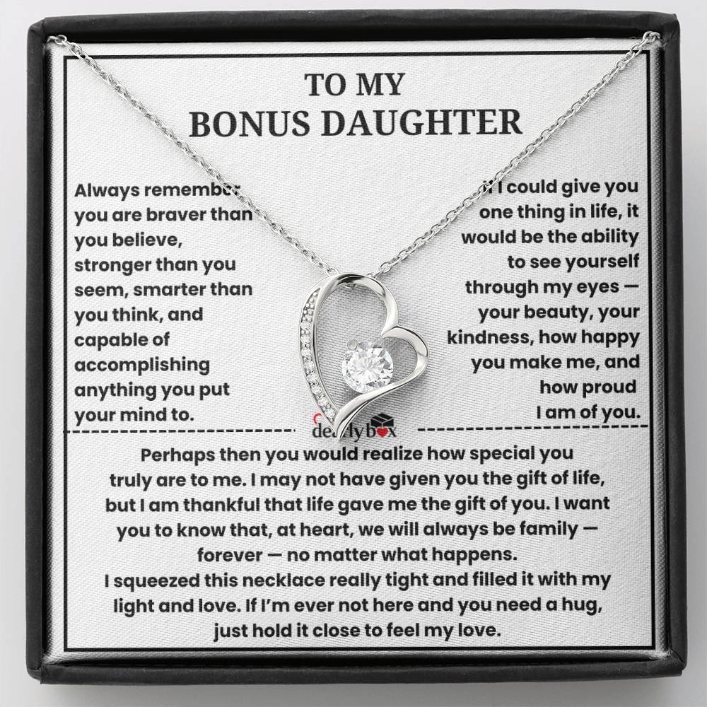 To My Bonus Daughter - "Family Love" Necklace