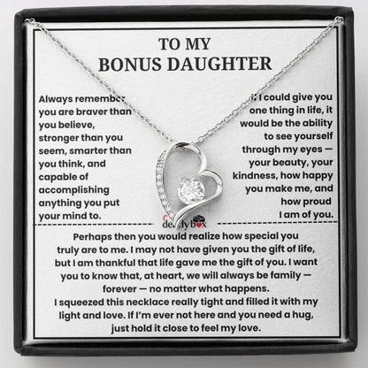 To My Bonus Daughter - "Family Love" Necklace