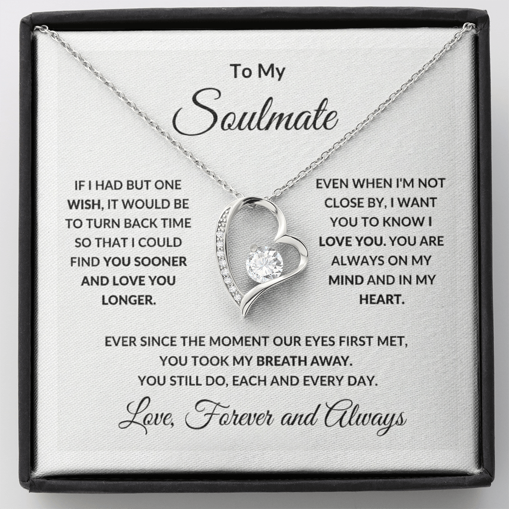 [Almost Sold Out] To My Soul Mate || Love you Forever Heart Necklace