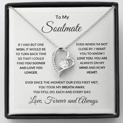 [Almost Sold Out] To My Soul Mate || Love you Forever Heart Necklace