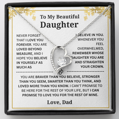 To My Daughter – Love You Forever Necklace