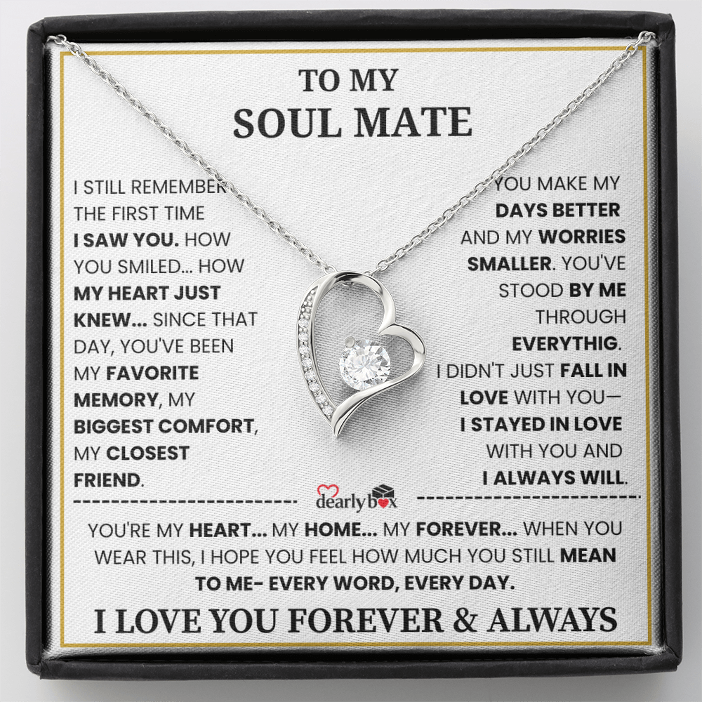 {Almost Sold Out] To my Soul Mate Forever & Always Love Necklace