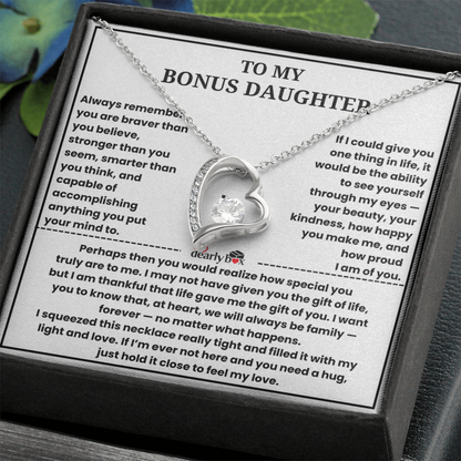 To My Bonus Daughter - "Family Love" Necklace