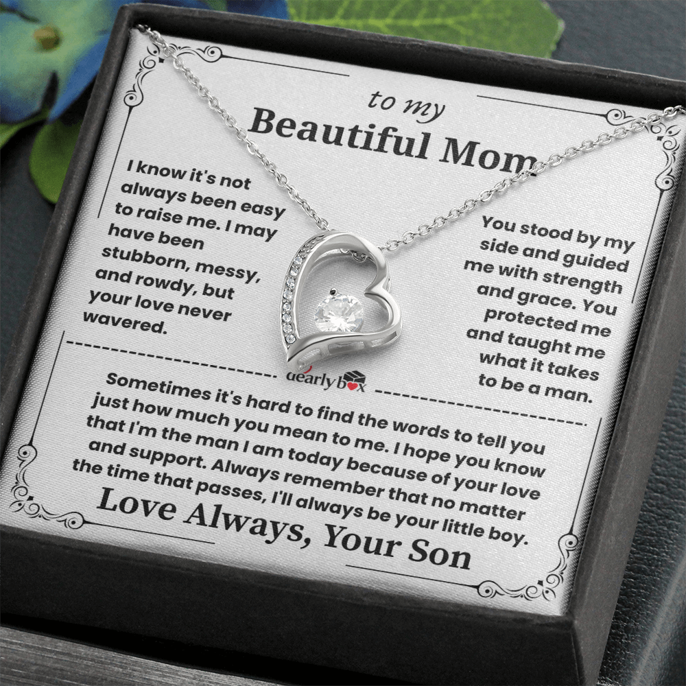 To My Mom - Love Always Heart Necklace