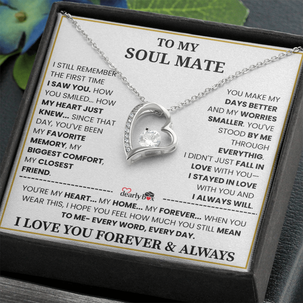 {Almost Sold Out] To my Soul Mate Forever & Always Love Necklace