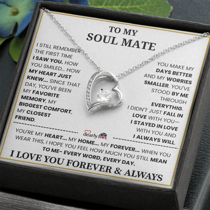 {Almost Sold Out] To my Soul Mate Forever & Always Love Necklace