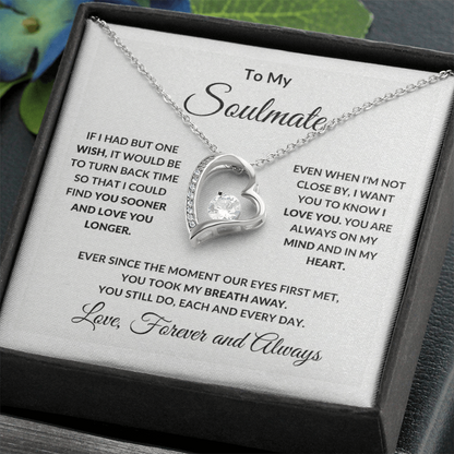 [Almost Sold Out] To My Soul Mate || Love you Forever Heart Necklace