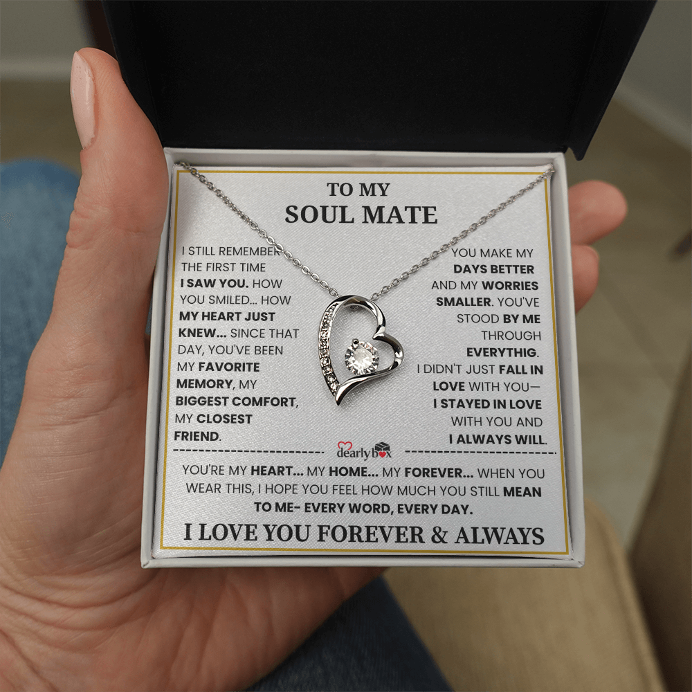{Almost Sold Out] To my Soul Mate Forever & Always Love Necklace