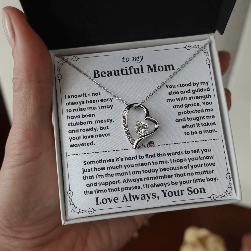 To My Mom - Love Always Heart Necklace