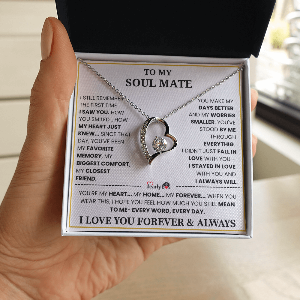 {Almost Sold Out] To my Soul Mate Forever & Always Love Necklace