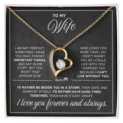 To My Wife - Love You Forever & Always Necklace