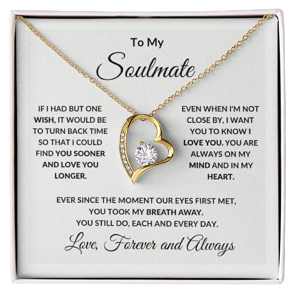 [Almost Sold Out] To My Soul Mate || Love you Forever Heart Necklace