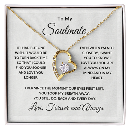 [Almost Sold Out] To My Soul Mate || Love you Forever Heart Necklace