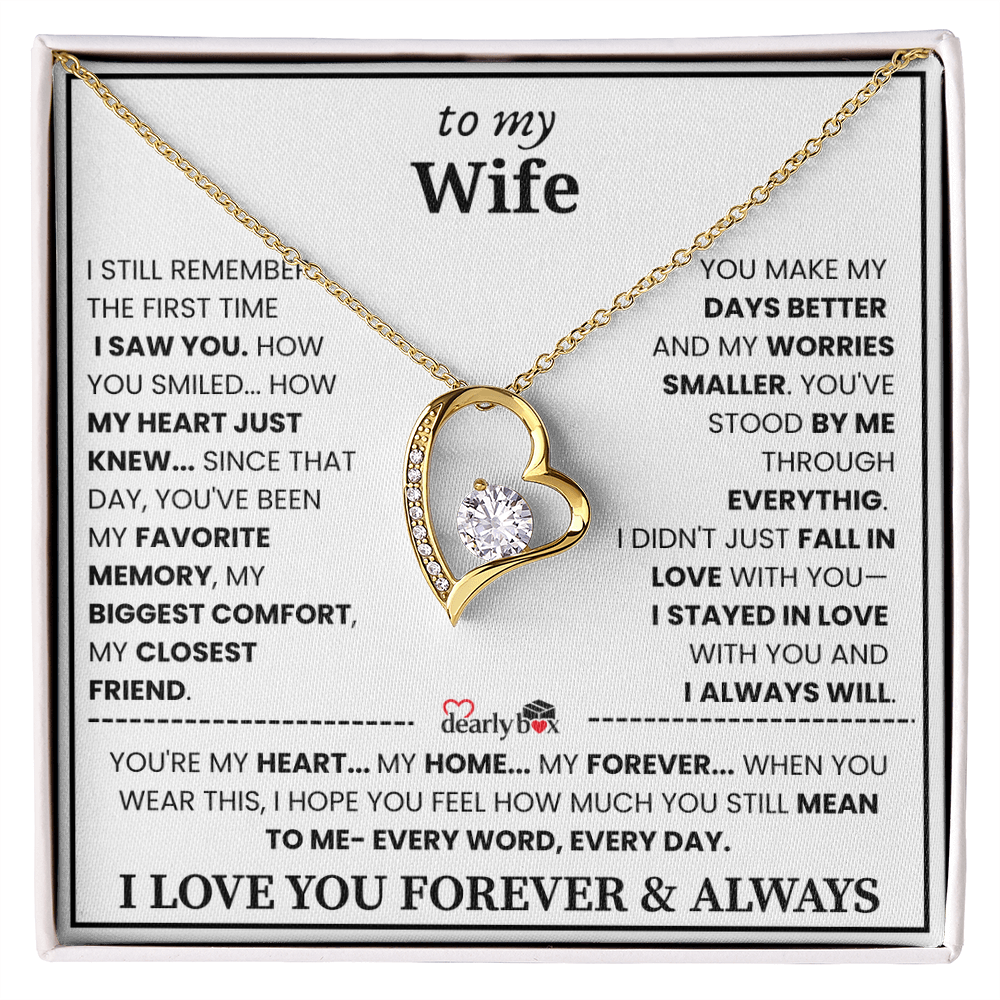{Almost Sold Out] To my Wife Forever & Always Love Necklace