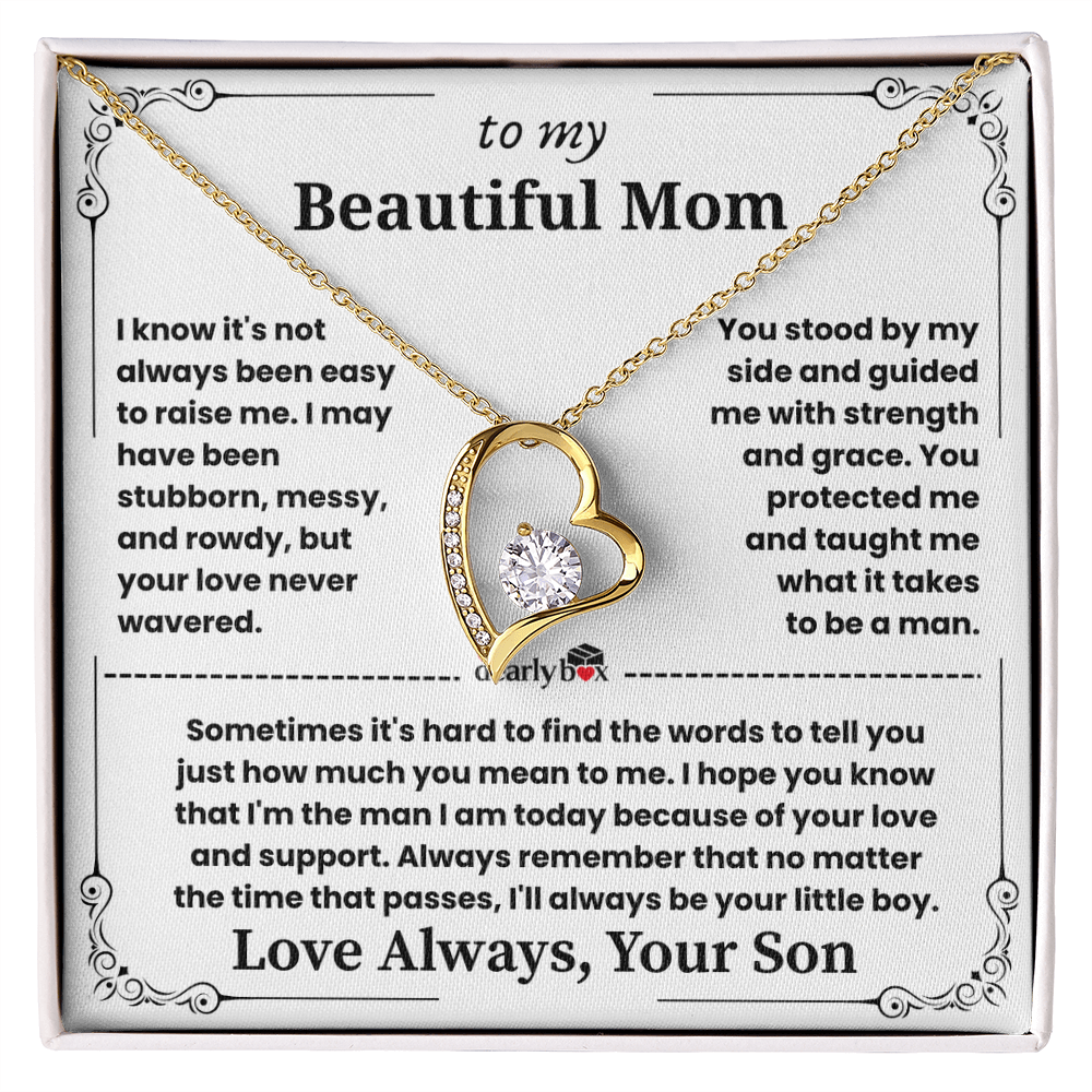 To My Mom - Love Always Heart Necklace