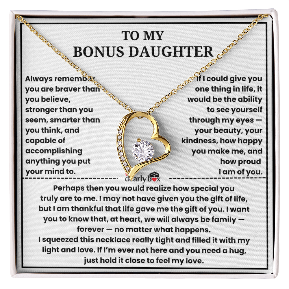 To My Bonus Daughter - "Family Love" Necklace