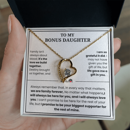 To My Bonus Daughter "Heart Love" Necklace