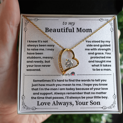 To My Mom - Love Always Heart Necklace