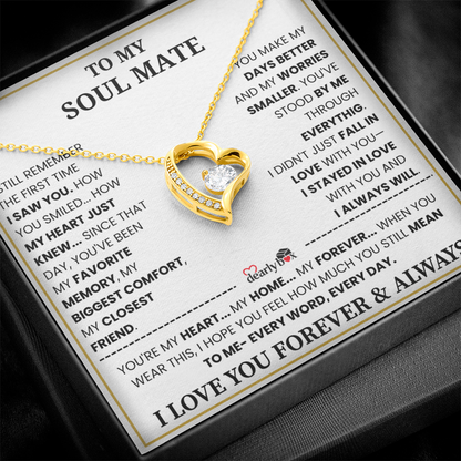 {Almost Sold Out] To my Soul Mate Forever & Always Love Necklace
