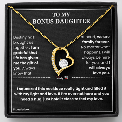 To My Bonus Daughter - "My Light & Love" Necklace