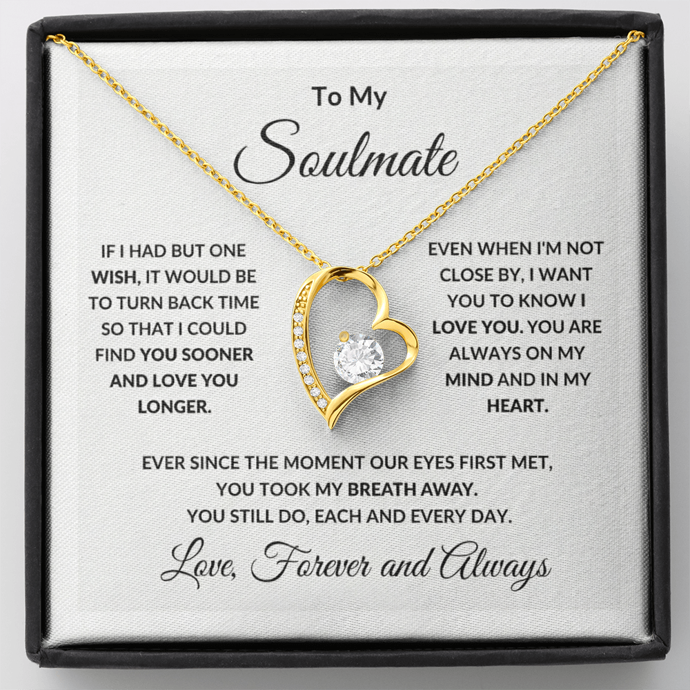 [Almost Sold Out] To My Soul Mate || Love you Forever Heart Necklace