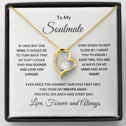 [Almost Sold Out] To My Soul Mate || Love you Forever Heart Necklace