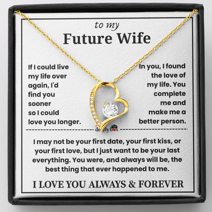 To My Future Wife Necklace - "You Complete Me" Forever Love Gift Set