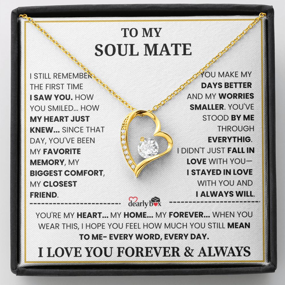 {Almost Sold Out] To my Soul Mate Forever & Always Love Necklace
