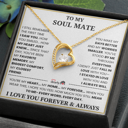 {Almost Sold Out] To my Soul Mate Forever & Always Love Necklace