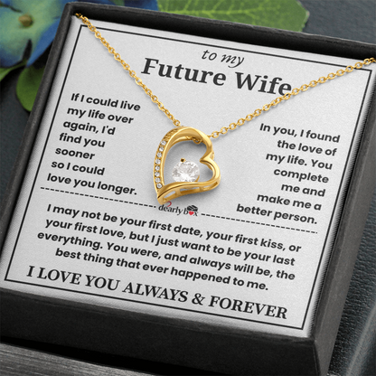 To My Future Wife Necklace - "You Complete Me" Forever Love Gift Set