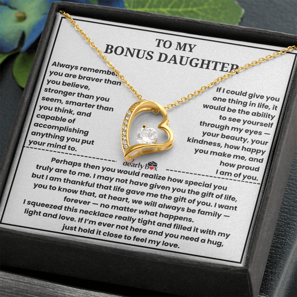 To My Bonus Daughter - "Family Love" Necklace
