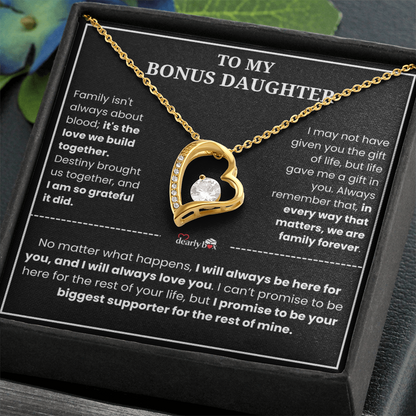To My Bonus Daughter - "My Family Forever" Necklace