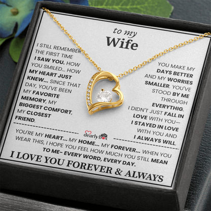 {Almost Sold Out] To my Wife Forever & Always Love Necklace
