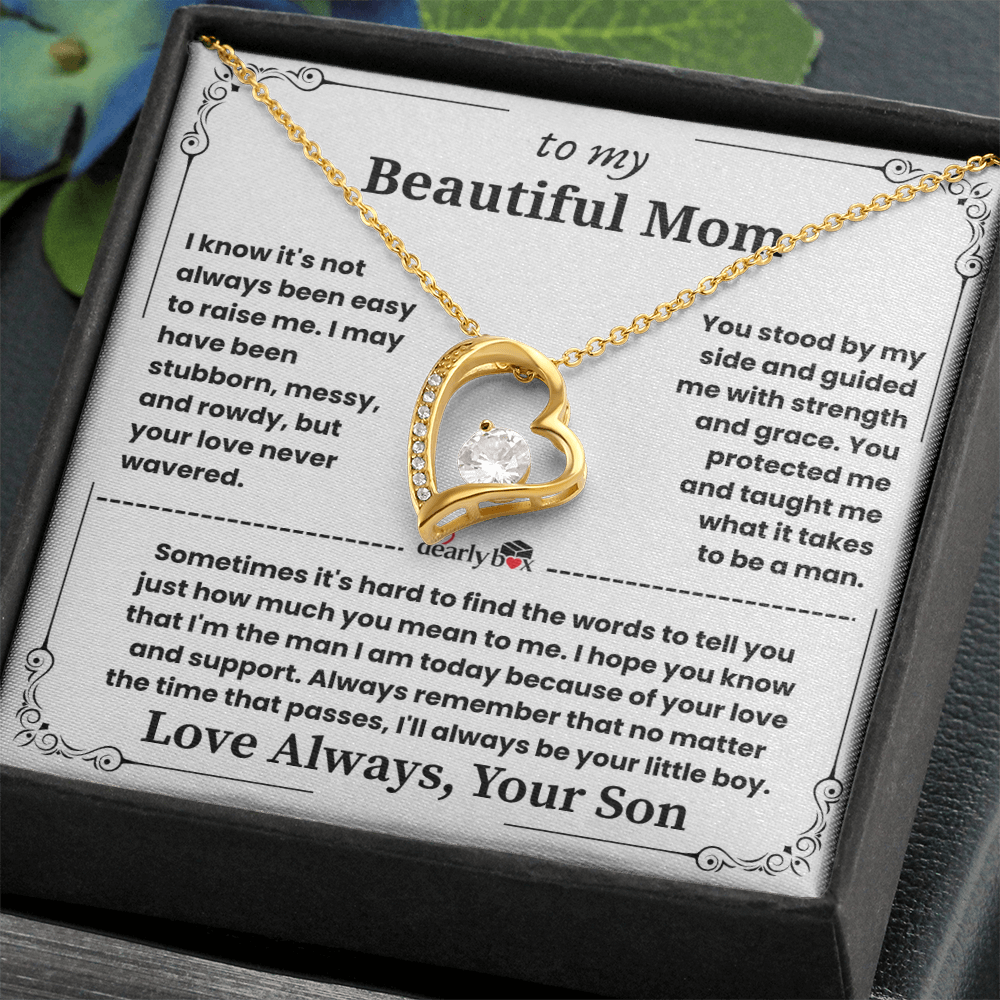 To My Mom - Love Always Heart Necklace